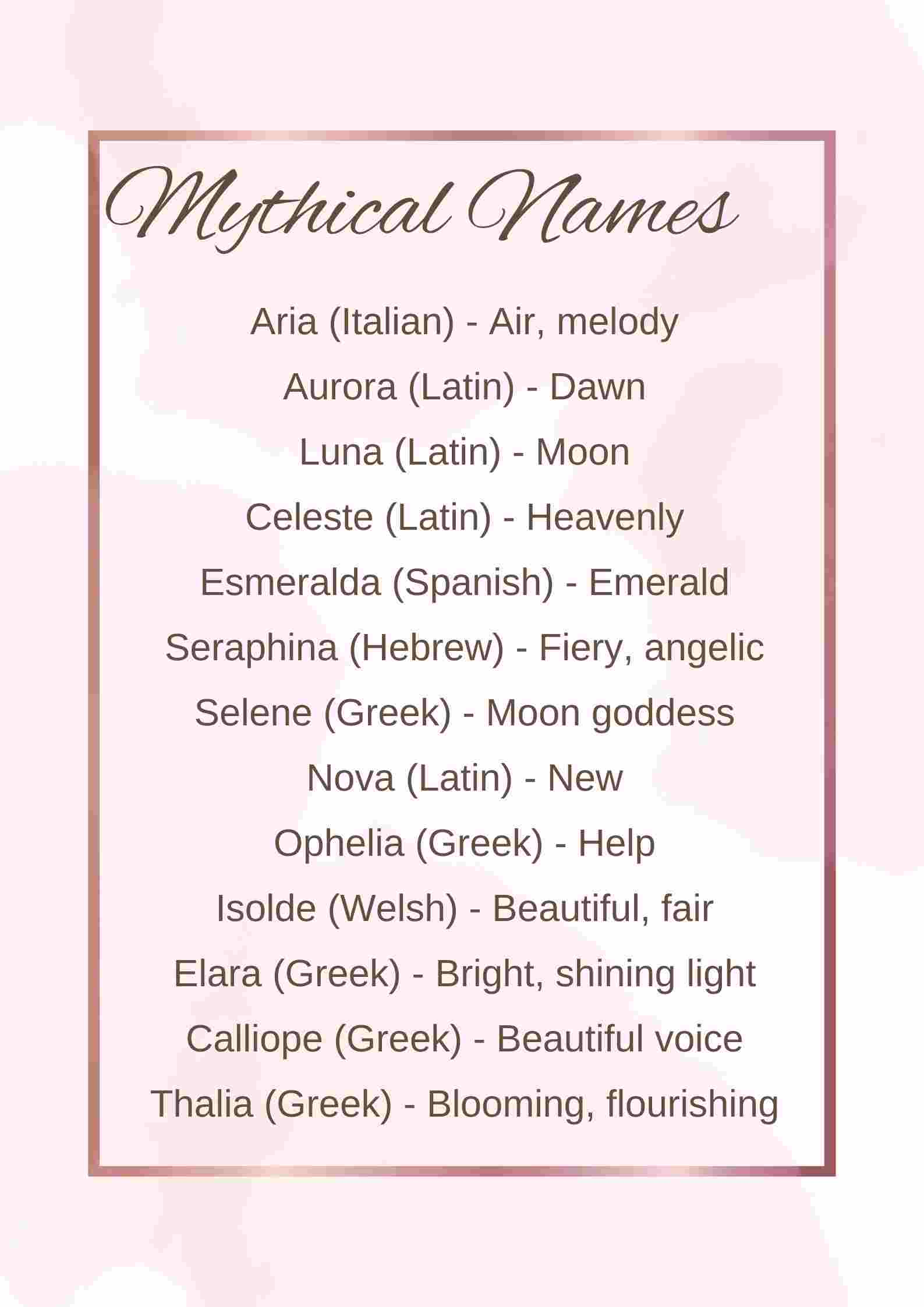 150+ Unique Mythical Names-AestheticNames - Aesthetic Names